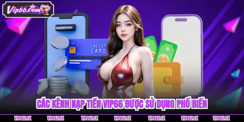 Các kênh Nạp tiền Vip66 được sử dụng phổ biến